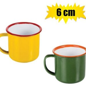 MUG ENAMEL 6cm BRIGHT COLOURS
