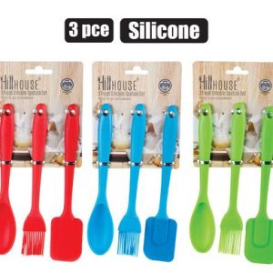 SPATULA-SET 3PC SILICONE BRIGHTS H/HOUSE