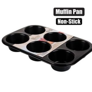 BAKEWARE NON-STICK MUFFIN PAN 6-HOLE
