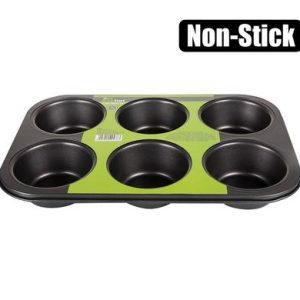 BAKEWARE NON-STICK MUFFIN PAN 6-HOLE