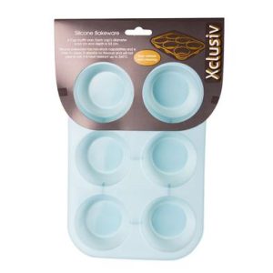 BAKEWARE SILICONE CUP-CAKE PAN 6-HOLE XC