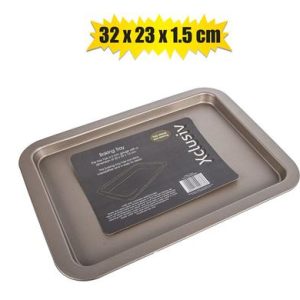 BAKEWARE NON-STICK TRAY 32x23x1.5cm GOLD