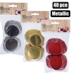BAKING-CUP FOIL MUFFIN 40PCE HILLHOUSE