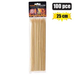 SKEWERS BAMBOO 25cm 100PCE 4mm H&L