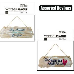 PLAQUE MDF SIGN 33x11cm ASSTD