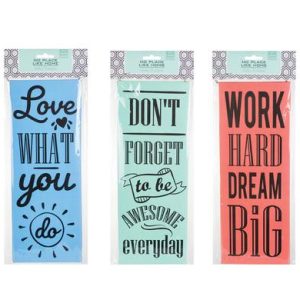 PLAQUE-WALL PAPER W/WORDS 32X12CM ASSTD