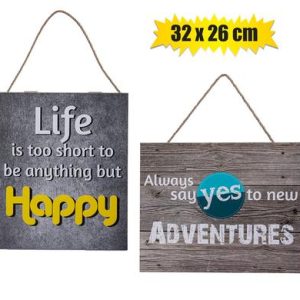 PLAQUE MDF SIGN 32X26CM 2-ASSTD