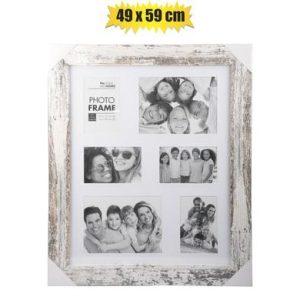 PICTURE-FRAME COLLAGE MDF 6HOLE STRESSED