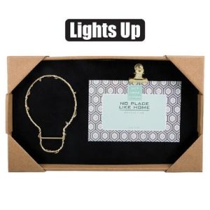 PICTURE-FRAME MDF W/LED 'LIGHTBULB'