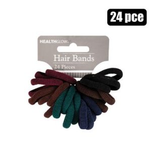 HAIR BAND ELASTIC 24PC NO JOIN ASTD DARK