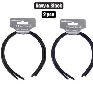 HAIR ALICE BAND FABRIC COVER 2PCE