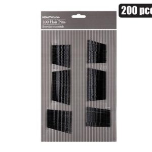 HAIR PINS BLACK ASSTD SIZES 200PC