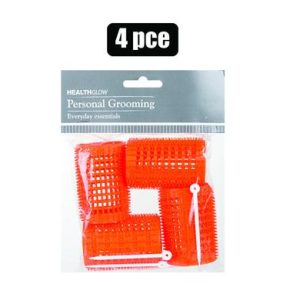 HAIR CURLERS PL 4PC JUMBO ORANGE
