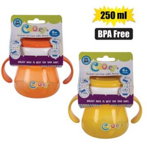 COOEY TRAINING BOTTLE POP-UP STRAW 250ml