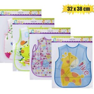 BABY BIB PRINTED ASSTD-DESIGNS 38x32cm