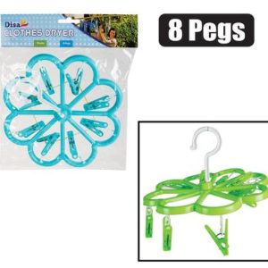 CLOTHES DRYER PL 8-PEG FLOWER DESIGN