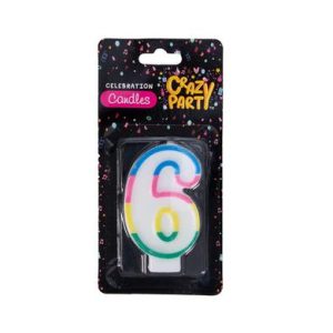 CANDLES BIRTHDAY SINGLE NUMBER-6