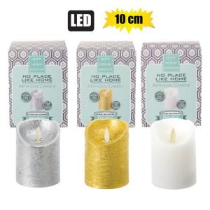 CANDLE ARTIFICIAL PILLAR ASSTD 10CM B/O
