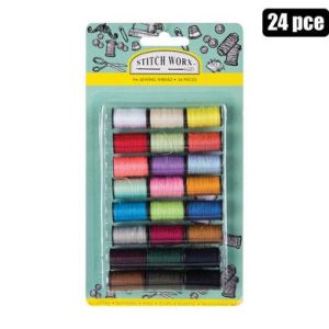 HABERDASHERY SEWING THREAD 24PC ASSTD CL