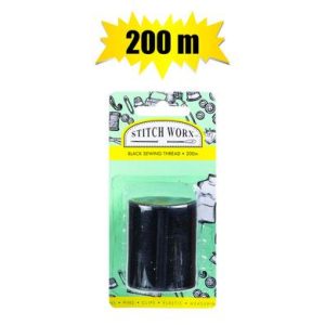 HABERDASHERY SEWING THREAD BLACK 200m