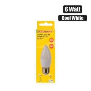 GLOBE LED CANDLE 6W COOL WHITE 5000K ES