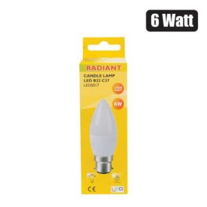 GLOBE LED CANDLE 6W COOL WHITE 5000K BC