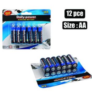 BATTERIES ALKALINE SIZE:AA 12PCE VAL PK