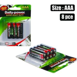 BATTERIES H/POWER SIZE:AAA 8PCE BLISTER
