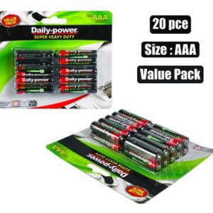 BATTERIES H/POWER SIZE:AAA 20PCE VALU PK