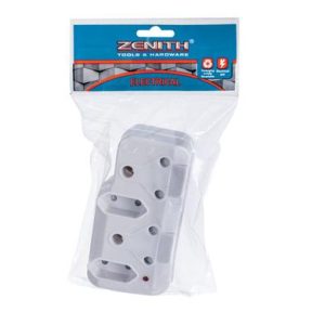 PLUG-ADAPTOR 2x16A+2x2PIN PWR-ON ZENITH