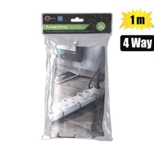 POWERSTRIP MODULAR M/PLUG 4 WAY 1m CABLE