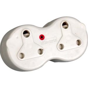 PLUG-ADAPTOR 2x16AMP POWER-ON BULK