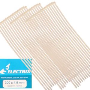 CABLE-TIES 4.8x300mm WHITE 100's BULK