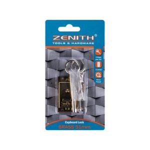 CUPBOARD-LOCK BRS 2-L+SCREWS 51mm ZENITH