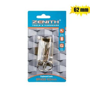 CUPBOARD-LOCK BRS 2-L+SCREWS 62mm ZENITH