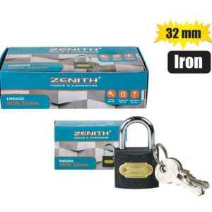 PADLOCK ZENITH IRON 32mm BOXED