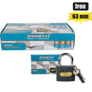 PADLOCK ZENITH IRON 63mm BOXED