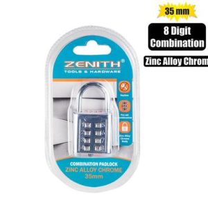 PADLOCK COMBINATION 35mm 8-DIGIT ZENITH