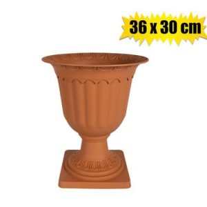 PLANTER 36x30 URN SHAPE PLASTIC T/COTTA