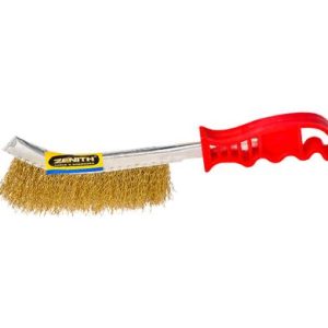 BRUSH WIRE W/BRASS PLATED BRISTLES