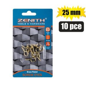SCREW-EYE BRASS-PL 25mm 10PCE
