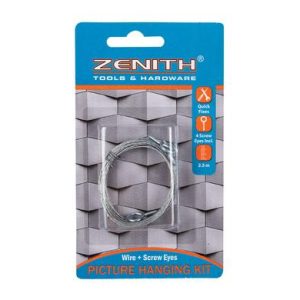 PICTURE-WIRE 2.5m+4xSCREW-EYES ZENITH