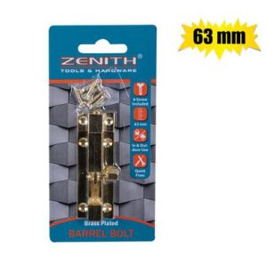 BARREL-BOLT+SCREWS BRASS 63mm ZENITH