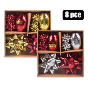 XMAS STATIONERY RIBBON & BOW SET