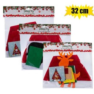 XMAS DRESS UP CRAFTS SANTA HAT 32cm
