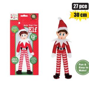 XMAS ELF CRAFT FELT SET 27pc