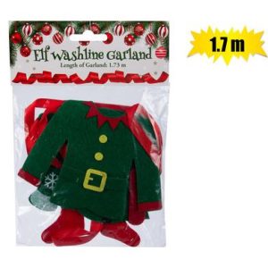 XMAS ELF GARLAND WASH LINE 1.7m