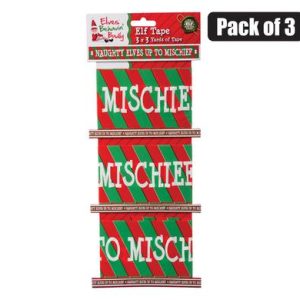 XMAS ELF PRINTED TAPE 3PK