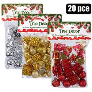XMAS TREE DECOR SET 20PC