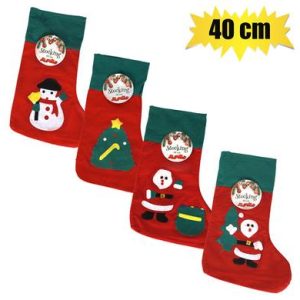 XMAS DRESS UP STOCKING 40cm ASSTD